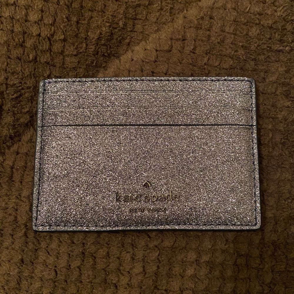 Kate Spade glitter slim card holder